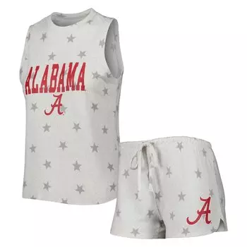 Пижамный комплект Concepts Sport Alabama Crimson Tide, кремовый