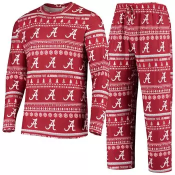 Пижамный комплект Concepts Sport Alabama Crimson Tide, малиновый