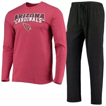 Пижамный комплект Concepts Sport Arizona Cardinals, черный
