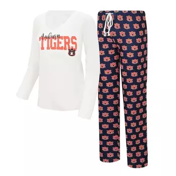 Пижамный комплект Concepts Sport Auburn Tigers, белый