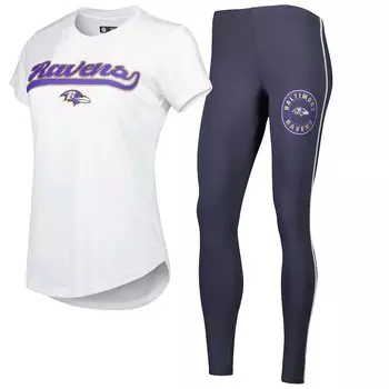 Пижамный комплект Concepts Sport Baltimore Ravens, белый