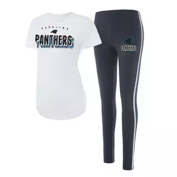 Пижамный комплект Concepts Sport Carolina Panthers, белый