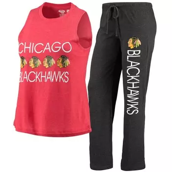 Пижамный комплект Concepts Sport Chicago Blackhawks, красный