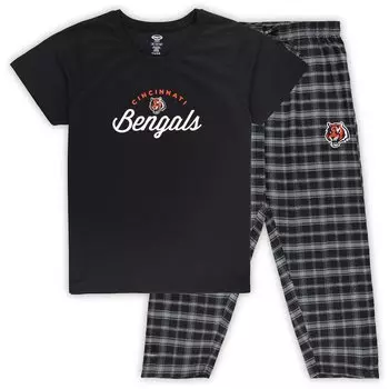 Пижамный комплект Concepts Sport Cincinnati Bengals, черный