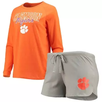 Пижамный комплект Concepts Sport Clemson Tigers, оранжевый