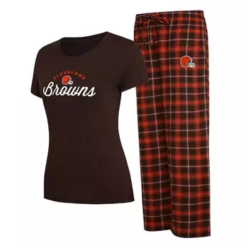 Пижамный комплект Concepts Sport Cleveland Browns, коричневый