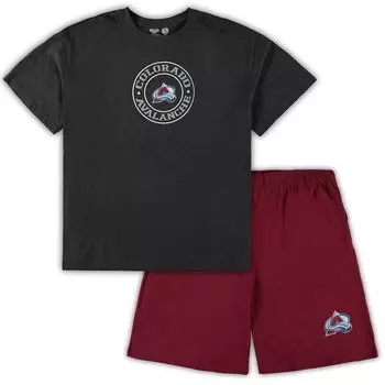 Пижамный комплект Concepts Sport Colorado Avalanche, угольный