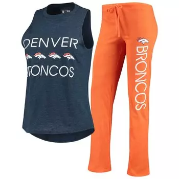 Пижамный комплект Concepts Sport Denver Broncos, оранжевый