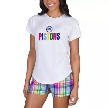 Пижамный комплект Concepts Sport Detroit Pistons, белый