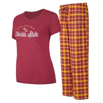 Пижамный комплект Concepts Sport Florida State Seminoles, гранатовый