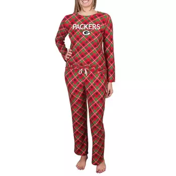 Пижамный комплект Concepts Sport Green Bay Packers, красный