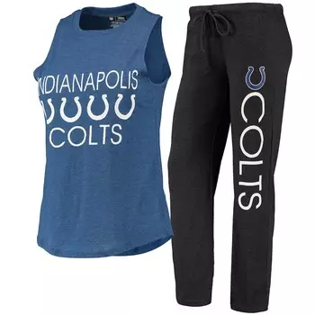 Пижамный комплект Concepts Sport Indianapolis Colts, черный