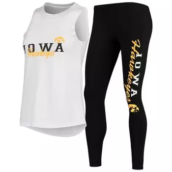 Пижамный комплект Concepts Sport Iowa Hawkeyes, белый