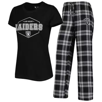 Пижамный комплект Concepts Sport Las Vegas Raiders, черный