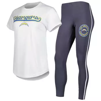 Пижамный комплект Concepts Sport Los Angeles Chargers, белый