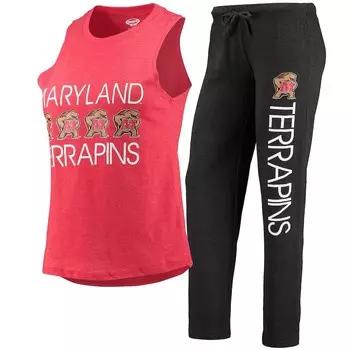 Пижамный комплект Concepts Sport Maryland Terrapins, черный