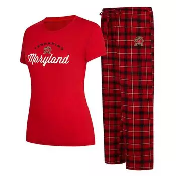Пижамный комплект Concepts Sport Maryland Terrapins, красный
