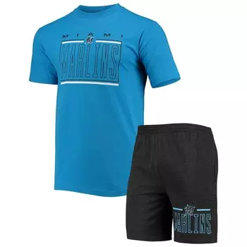 Пижамный комплект Concepts Sport Miami Marlins, черный