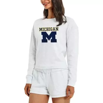 Пижамный комплект Concepts Sport Michigan Wolverines, кремовый