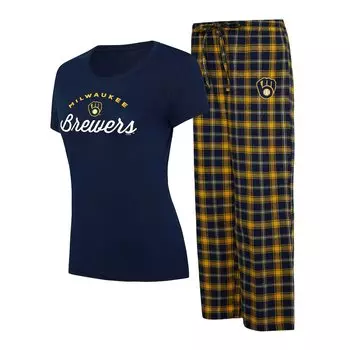 Пижамный комплект Concepts Sport Milwaukee Brewers, нави