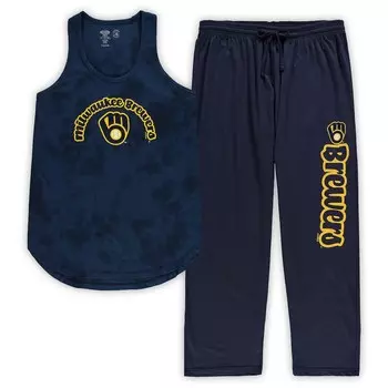 Пижамный комплект Concepts Sport Milwaukee Brewers, нави