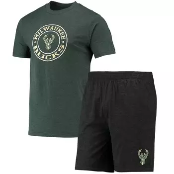 Пижамный комплект Concepts Sport Milwaukee Bucks, черный