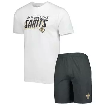 Пижамный комплект Concepts Sport New Orleans Saints, угольный