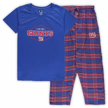 Пижамный комплект Concepts Sport New York Giants, роял