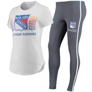 Пижамный комплект Concepts Sport New York Rangers, белый