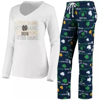 Пижамный комплект Concepts Sport Notre Dame Fighting Irish, нави