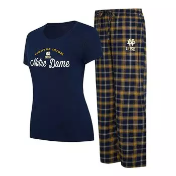 Пижамный комплект Concepts Sport Notre Dame Fighting Irish, нави