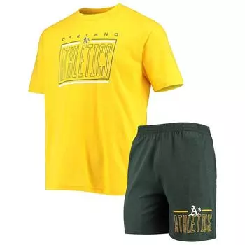 Пижамный комплект Concepts Sport Oakland Athletics, зеленый