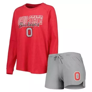Пижамный комплект Concepts Sport Ohio State Buckeyes, алый