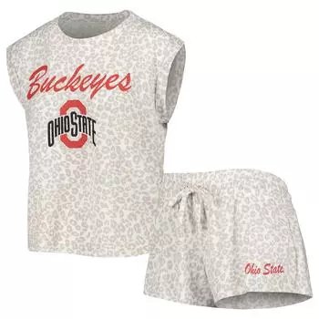 Пижамный комплект Concepts Sport Ohio State Buckeyes, кремовый