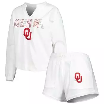 Пижамный комплект Concepts Sport Oklahoma Sooners, белый