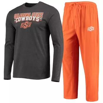 Пижамный комплект Concepts Sport Oklahoma State Cowboys, оранжевый