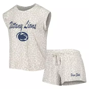 Пижамный комплект Concepts Sport Penn State Nittany Lions, кремовый