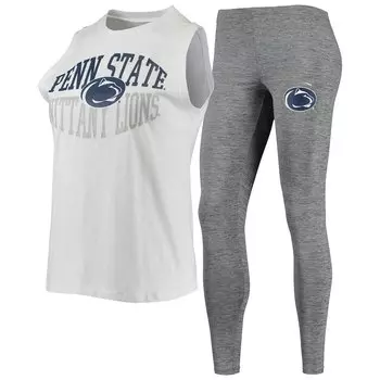 Пижамный комплект Concepts Sport Penn State Nittany Lions, угольный