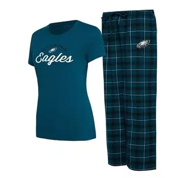 Пижамный комплект Concepts Sport Philadelphia Eagles, зеленый