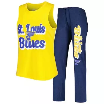 Пижамный комплект Concepts Sport St Louis Blues, золотой