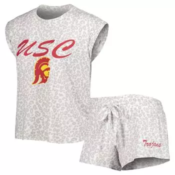 Пижамный комплект Concepts Sport Usc Trojans, кремовый