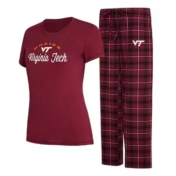 Пижамный комплект Concepts Sport Virginia Tech Hokies, бордовый