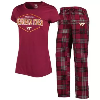 Пижамный комплект Concepts Sport Virginia Tech Hokies, бордовый