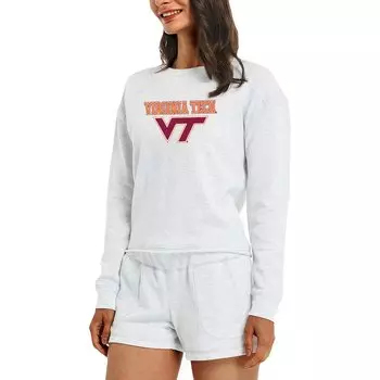 Пижамный комплект Concepts Sport Virginia Tech Hokies, кремовый