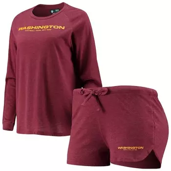 Пижамный комплект Concepts Sport Washington Commanders, бордовый