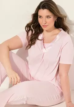 Пижамный комплект DETAIL TWO-PIECE SET Ulla Popken, светло-розовый