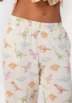 Пижамный комплект DINOSAUR PRINT SET Chelsea Peers, молочный