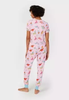 Пижамный комплект DINOSAUR PRINT SET Chelsea Peers, розовый