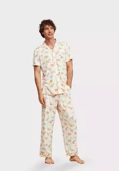 Пижамный комплект DINOSAUR PRINT SET Chelsea Peers, молочный