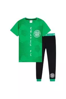 Пижамный комплект для футбольных фанатов, футболка и брюки Celtic FC, мультиколор